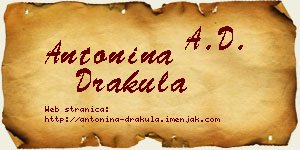 Antonina Drakula vizit kartica